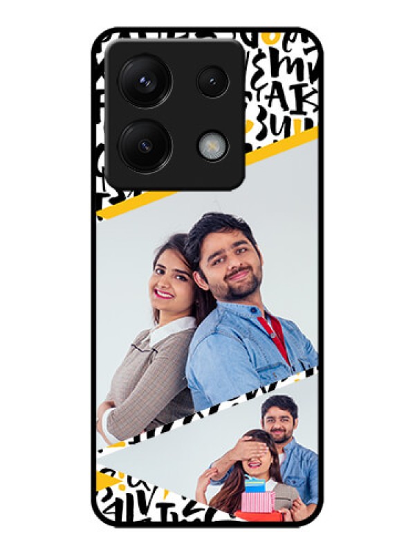 Custom Poco X6 5G Custom Metal Phone CaseLetters Pattern Design