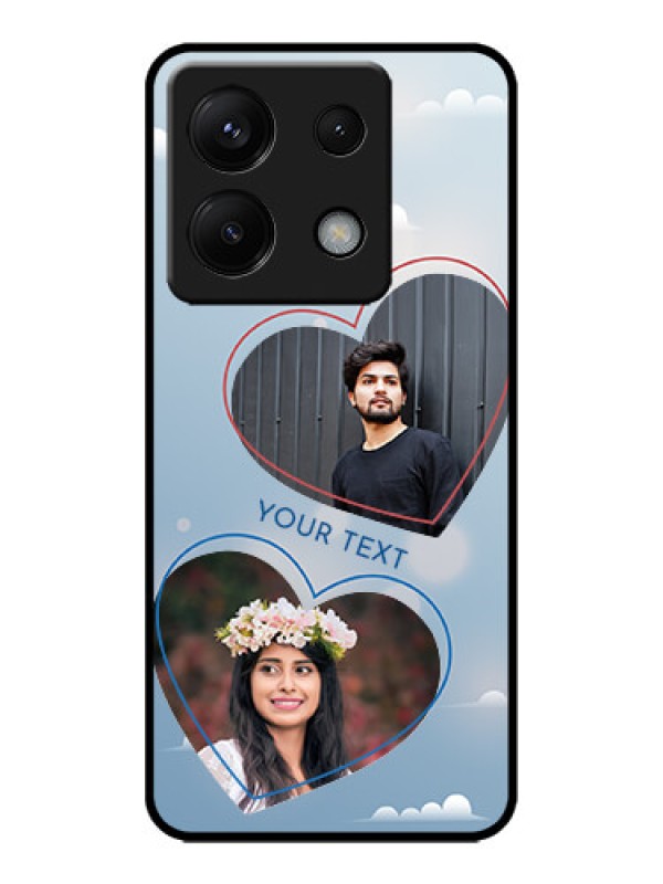 Custom Poco X6 5G Custom Metal Phone CaseBlue Color Couple Design