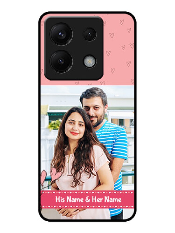 Custom Poco X6 5G Custom Metal Phone CaseLove Design Peach Color