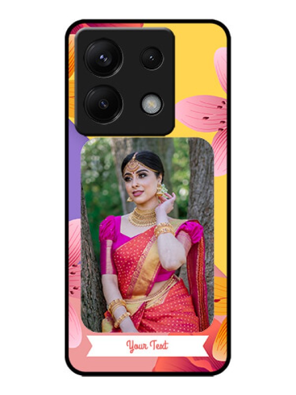 Custom Poco X6 5G Custom Metal Phone Case3 Image With Vintage Floral Design