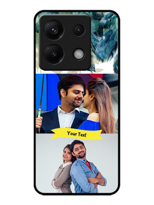 Custom Poco X6 5G Custom Metal Phone CaseImage With Boho Peacock Feather Design