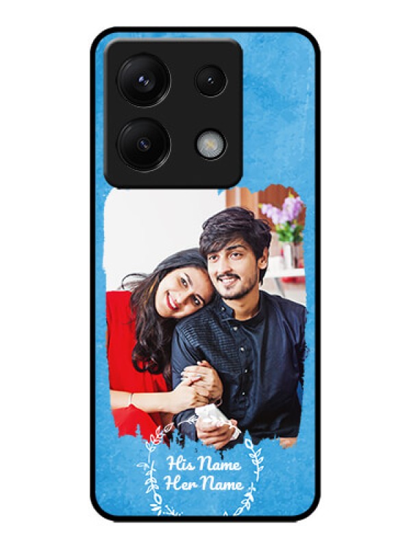 Custom Poco X6 5G Custom Metal Phone CaseBlue Color Vintage Design