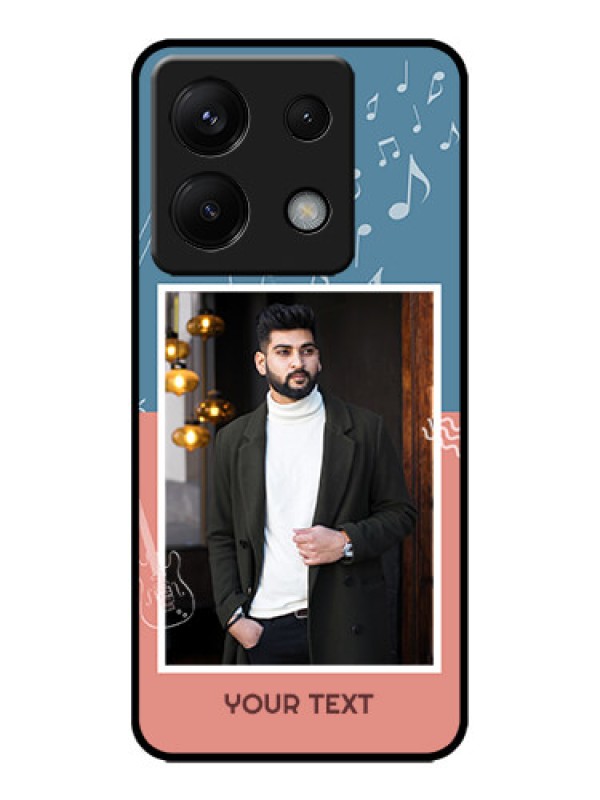 Custom Poco X6 5G Custom Metal Phone CaseWith Color Musical Note Design
