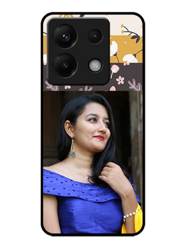 Custom Poco X6 5G Custom Metal Phone CaseStylish Floral Design