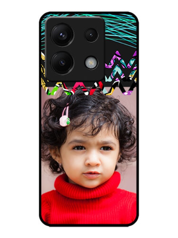 Custom Poco X6 5G Custom Metal Phone CaseNeon Abstract Design