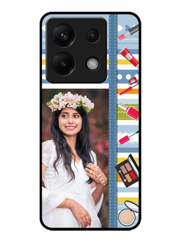 Custom Poco X6 5G Custom Metal Phone CaseMakeup Icons Design
