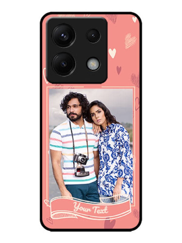 Custom Poco X6 5G Custom Metal Phone CaseLove Doodle Art Design