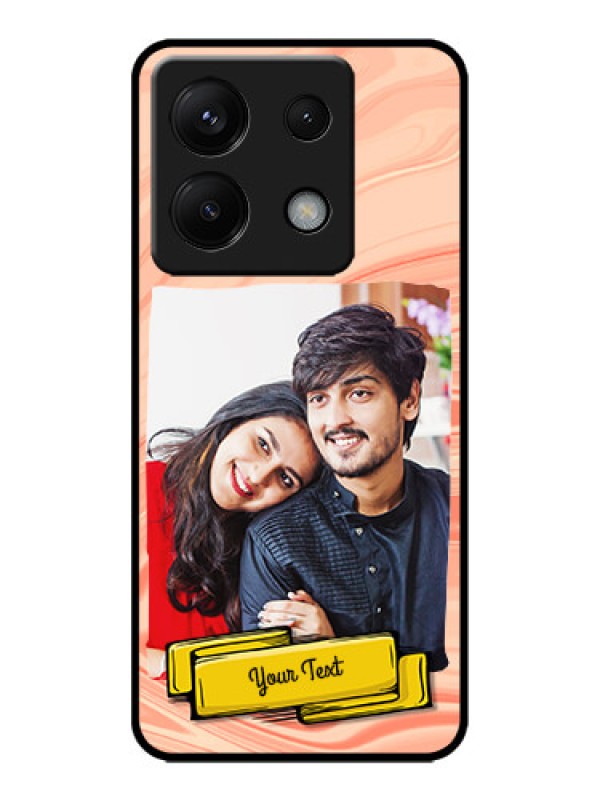 Custom Poco X6 5G Custom Metal Phone CaseMarble Texture Design