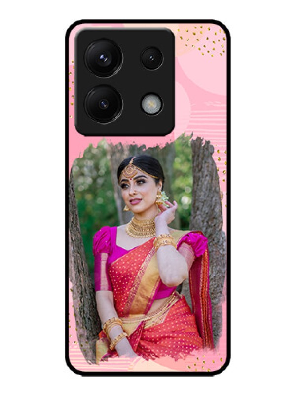 Custom Poco X6 5G Custom Metal Phone CaseGold Glitter Splash Design