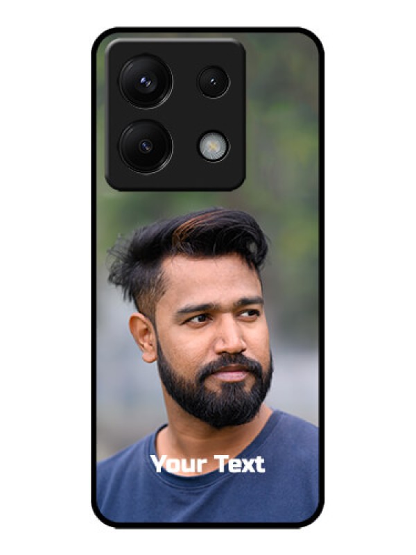 Custom Poco X6 5G Custom Metal Phone CasePhoto With Text Design