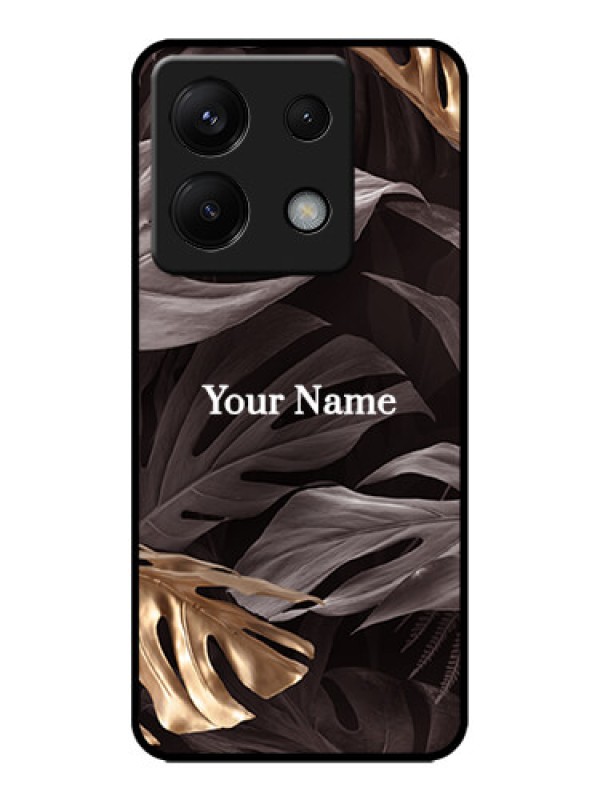 Custom Poco X6 5G Custom Metal Phone CaseWild Leaves Digital Paint Design