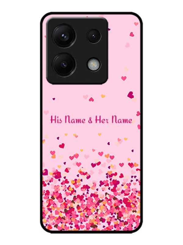 Custom Poco X6 5G Custom Metal Phone CaseFloating Hearts Design