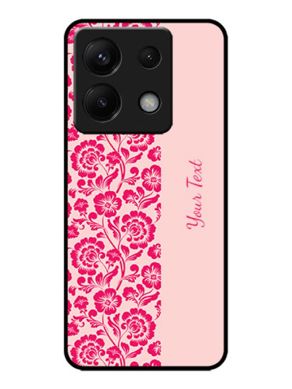 Custom Poco X6 5G Custom Metal Phone CaseAttractive Floral Pattern Design