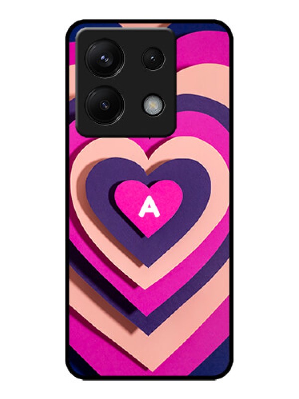Custom Poco X6 5G Custom Metal Phone CaseCute Heart Pattern Design