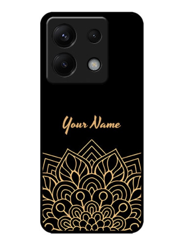 Custom Poco X6 5G Custom Metal Phone CaseGolden Mandala Design