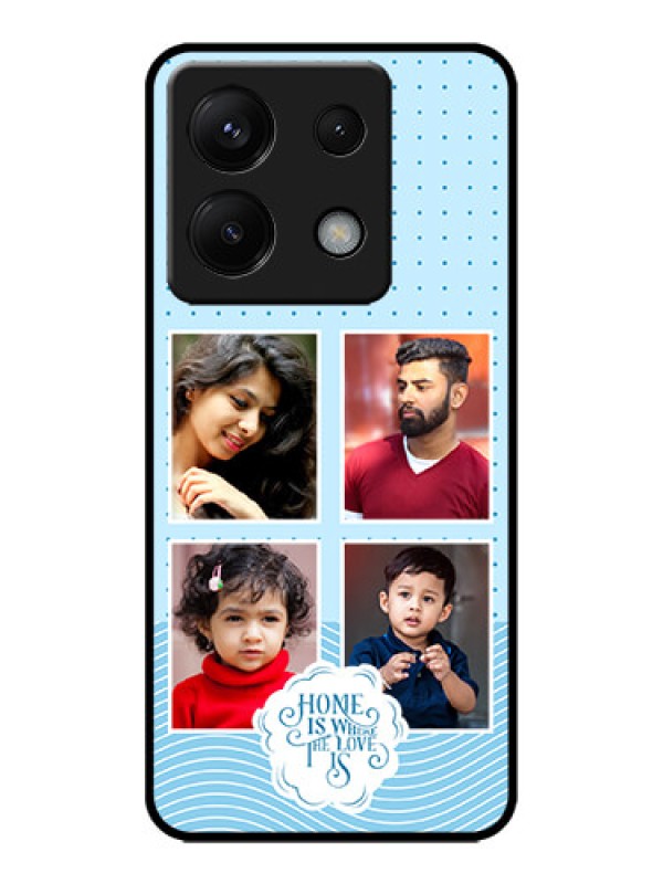 Custom Poco X6 5G Custom Metal Phone CaseCute Love Quote With 4 Pic Upload Design
