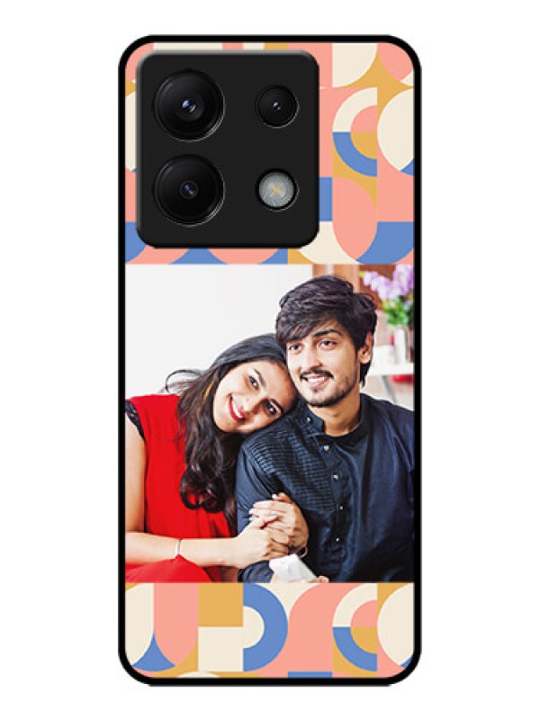 Custom Poco X6 5G Custom Metal Phone CaseSemi - Circle Maze Pattern Design