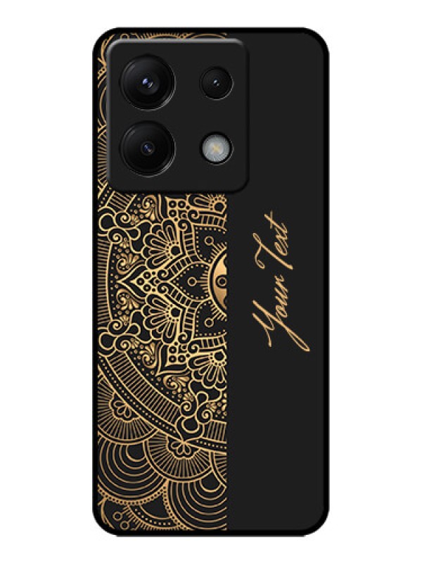 Custom Poco X6 5G Custom Metal Phone CaseMandala Art With Custom Text Design