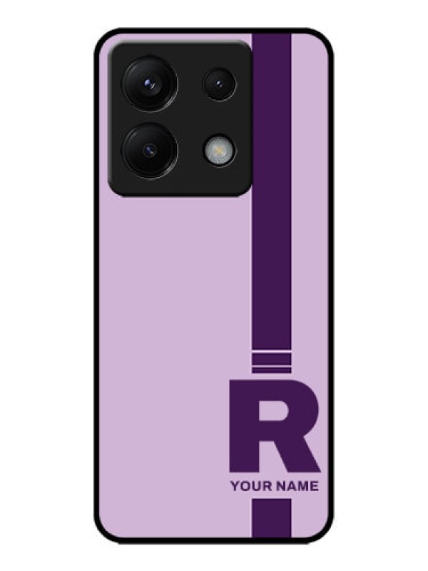 Custom Poco X6 5G Custom Metal Phone CaseSimple Dual Tone Stripe With Name Design