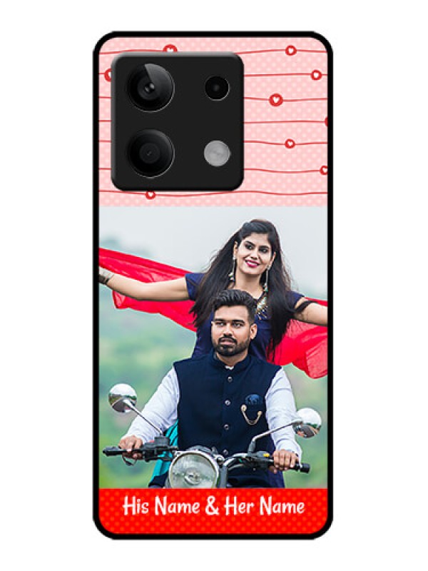 Custom Poco X6 Neo 5G Custom Metal Phone Case - Red Pattern Case Design