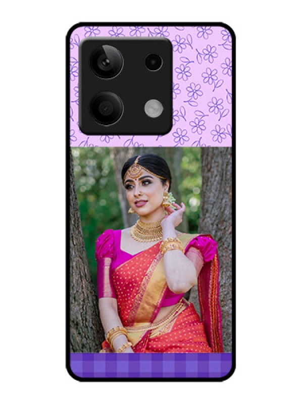 Custom Poco X6 Neo 5G Custom Metal Phone Case - Purple Floral Design