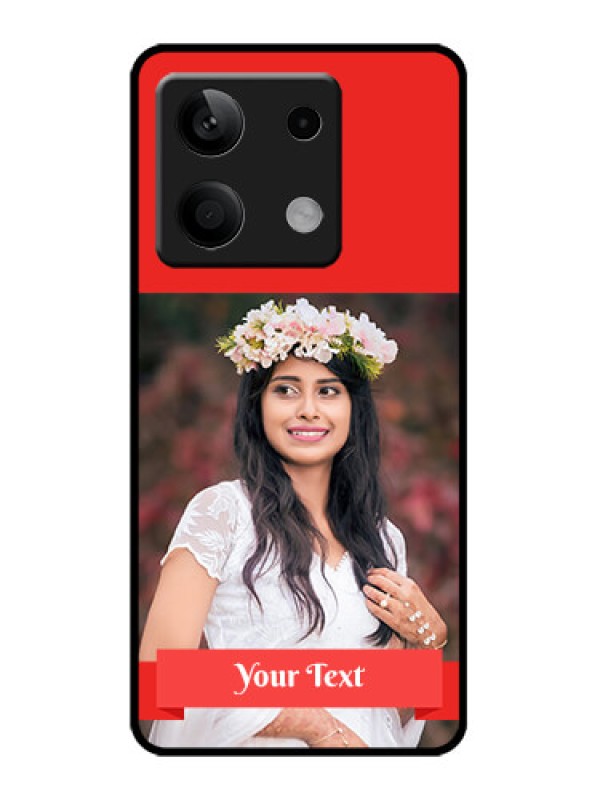 Custom Poco X6 Neo 5G Custom Metal Phone Case - Simple Red Color Design
