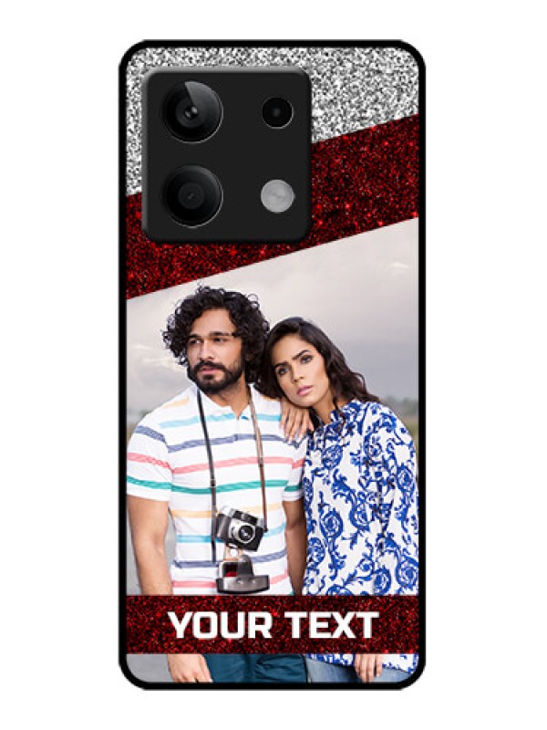 Custom Poco X6 Neo 5G Custom Metal Phone Case - Image Holder With Glitter Strip Design
