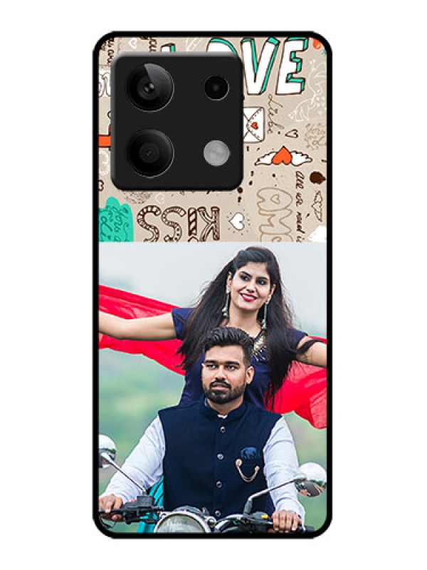 Custom Poco X6 Neo 5G Custom Metal Phone Case - Love Doodle Pattern