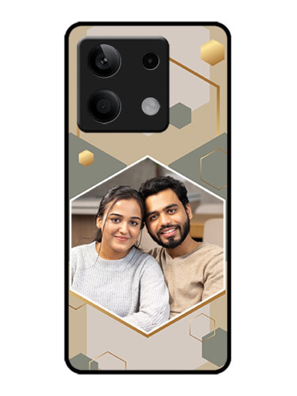Custom Poco X6 Neo 5G Custom Metal Phone Case - Stylish Hexagon Pattern Design