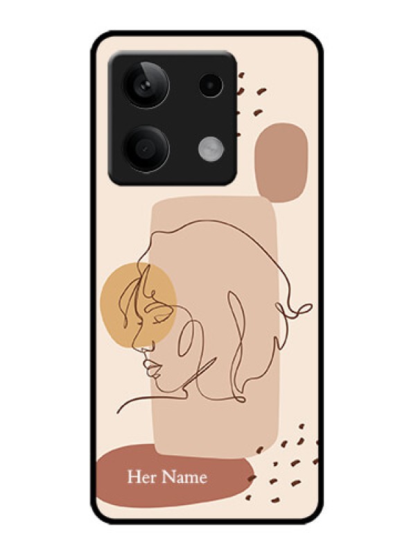 Custom Poco X6 Neo 5G Custom Metal Phone Case - Calm Woman Line Art Design