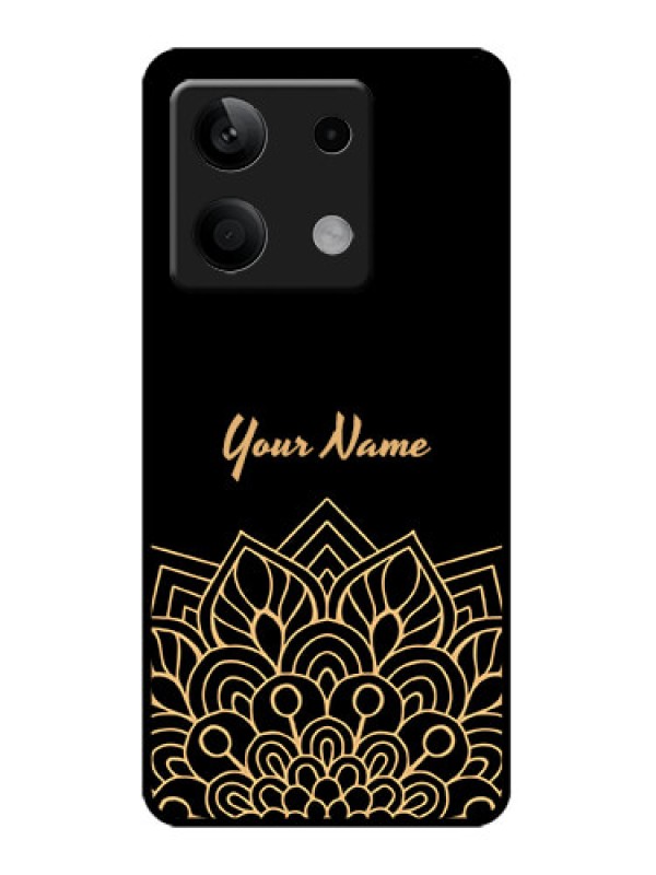 Custom Poco X6 Neo 5G Custom Metal Phone Case - Golden Mandala Design