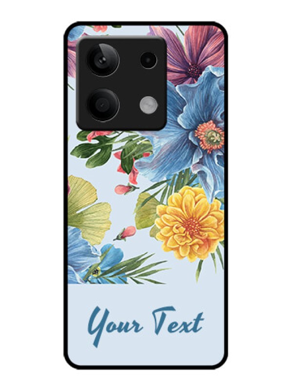 Custom Poco X6 Neo 5G Custom Metal Phone Case - Stunning Watercolored Flowers Painting Design