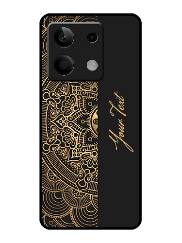 Custom Poco X6 Neo 5G Custom Metal Phone Case - Mandala Art With Custom Text Design