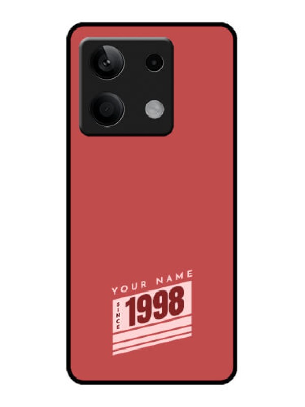 Custom Poco X6 Neo 5G Custom Metal Phone Case - Red Custom Year Of Birth Design
