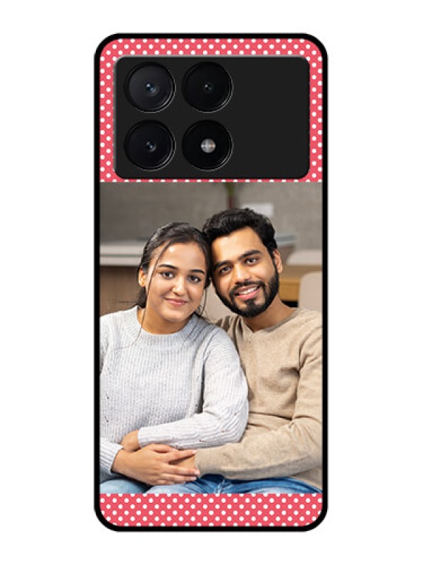 Custom Poco X6 Pro 5G Custom Metal Phone CaseWhite Dotted Design