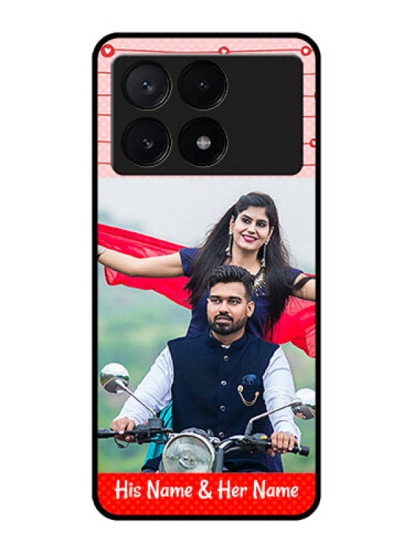 Custom Poco X6 Pro 5G Custom Metal Phone CaseRed Pattern Case Design