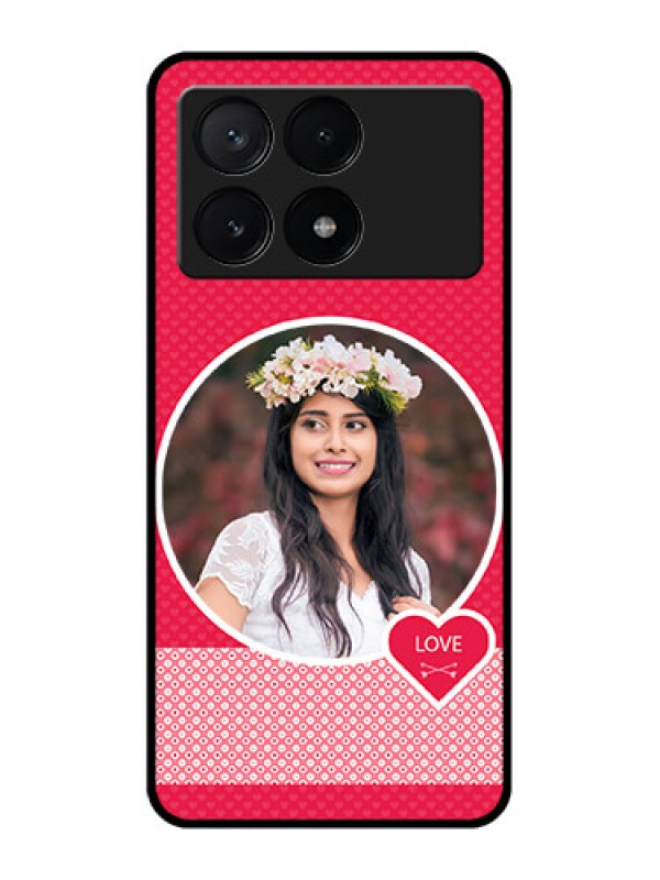 Custom Poco X6 Pro 5G Custom Metal Phone CasePink Color Pattern Design