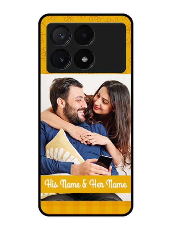 Custom Poco X6 Pro 5G Custom Metal Phone CaseYellow Floral Design