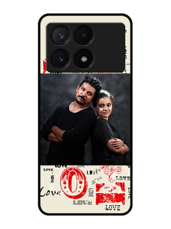 Custom Poco X6 Pro 5G Custom Metal Phone CaseTrendy Love Design Case