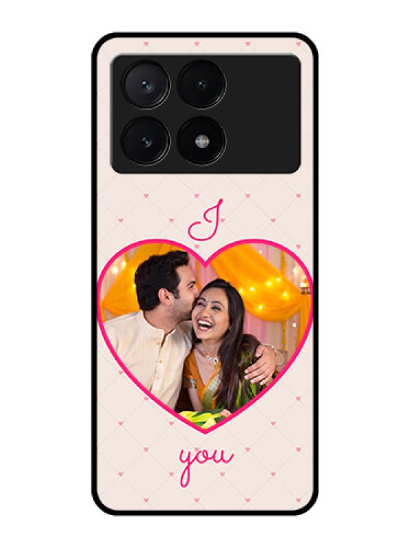 Custom Poco X6 Pro 5G Custom Metal Phone CaseHeart Shape Design