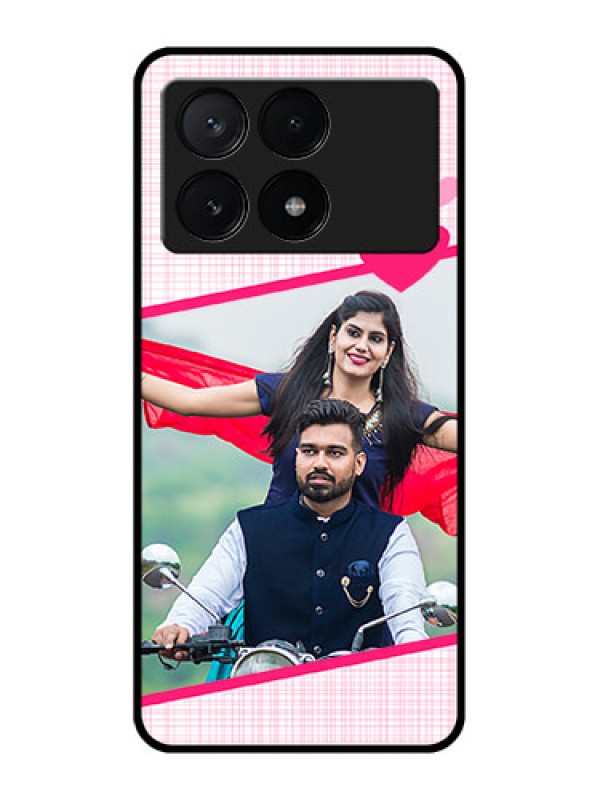 Custom Poco X6 Pro 5G Custom Metal Phone CaseLove Shape Heart Design