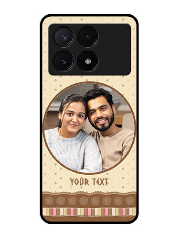 Custom Poco X6 Pro 5G Custom Metal Phone CaseBrown Dotted Mobile Case Design