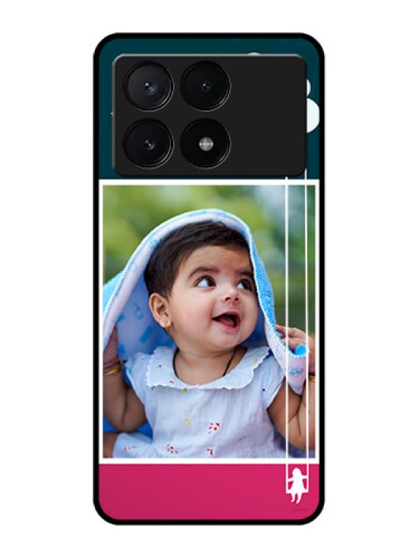 Custom Poco X6 Pro 5G Custom Metal Phone CaseCute Girl With Cloud Design