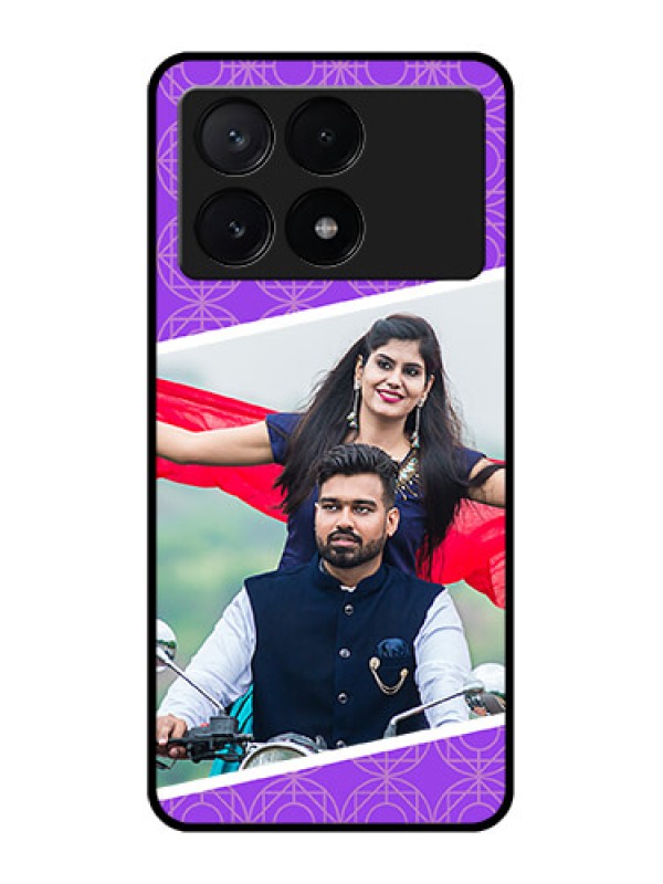 Custom Poco X6 Pro 5G Custom Metal Phone CaseViolet Color Pattern Design