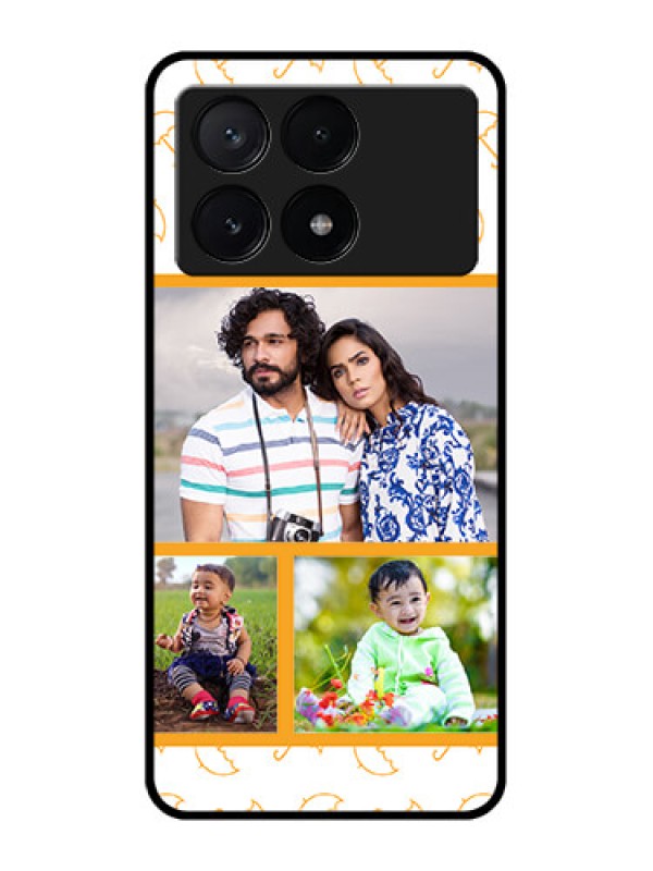 Custom Poco X6 Pro 5G Custom Metal Phone CaseYellow Pattern Design