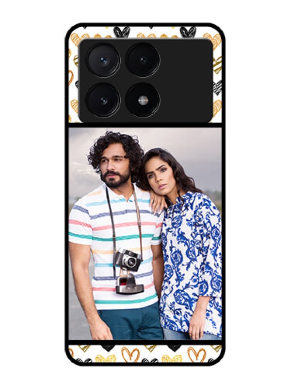 Custom Poco X6 Pro 5G Custom Metal Phone CaseLove Symbol Design