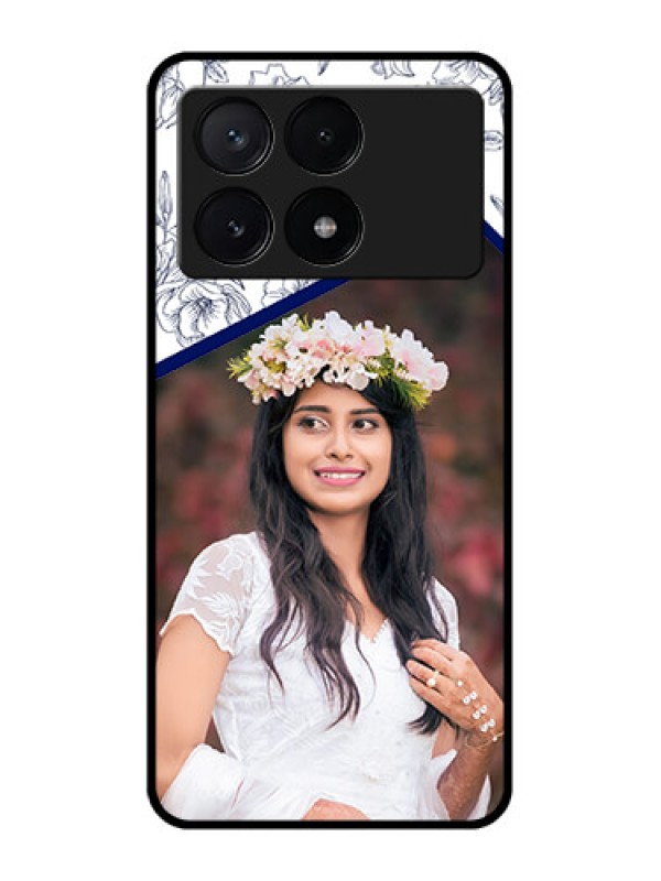 Custom Poco X6 Pro 5G Custom Metal Phone CaseClassy Floral Design