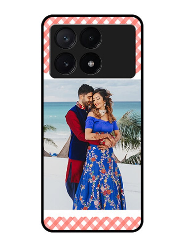 Custom Poco X6 Pro 5G Custom Metal Phone CasePink Pattern Design