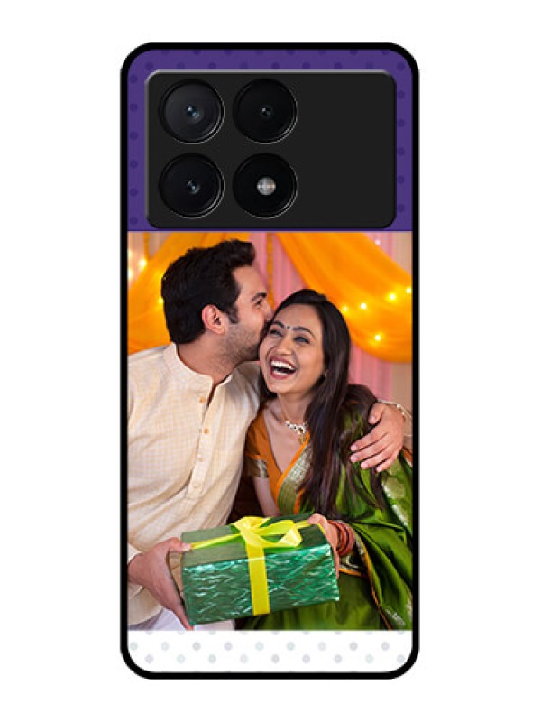 Custom Poco X6 Pro 5G Custom Metal Phone CaseViolet Colored Pattern Design