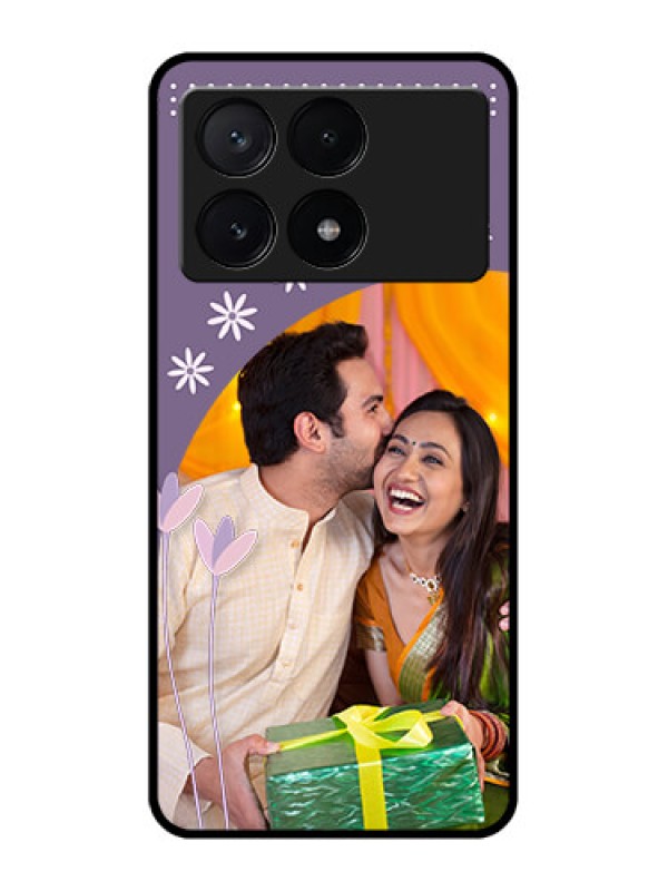 Custom Poco X6 Pro 5G Custom Metal Phone CaseLavender Flowers Design